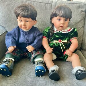 Vintage 1994 Pat Secrist 22" Doll Giggles & Oops Blonde Curls Blue Eyes Weighted